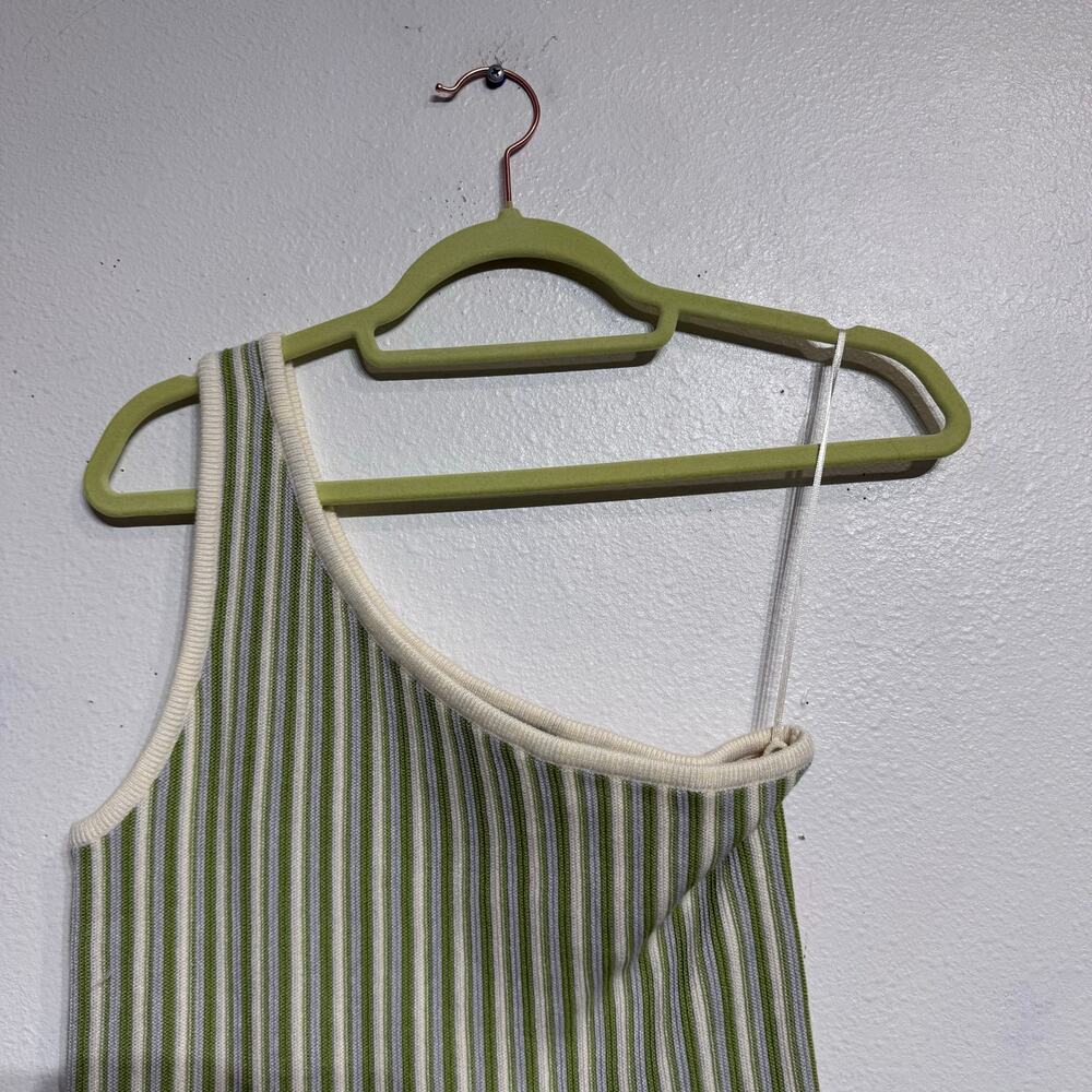 Yllw The Label Wyla Colorblock Stripe Milly Knit One Shoulder Tank Top Sz M - Picture 3 of 14